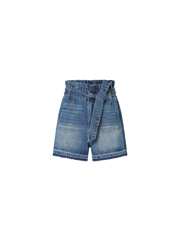 Shorts in jeans con cintura