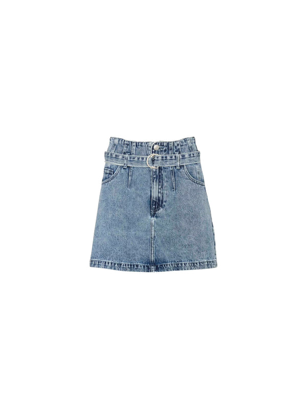 Minigonna in denim con cintura