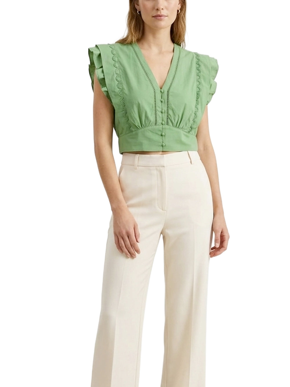Top cropped con alette