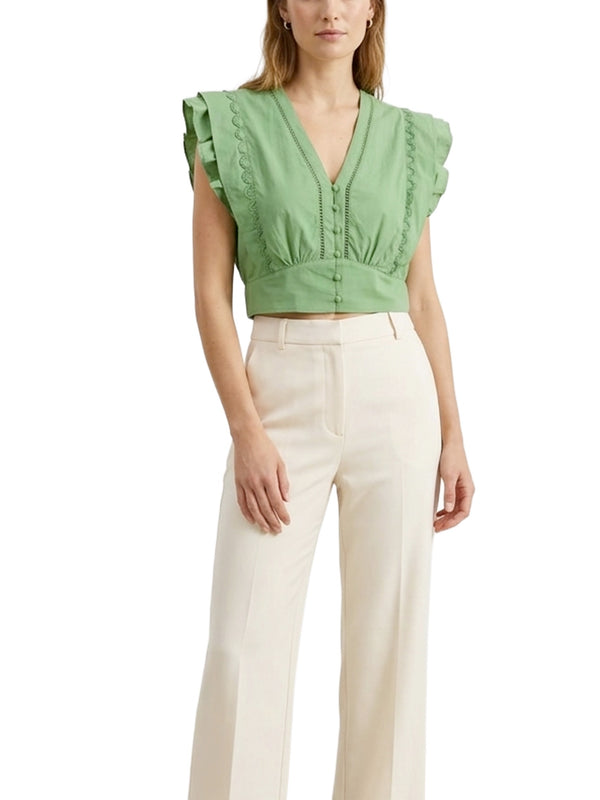 Top cropped con alette