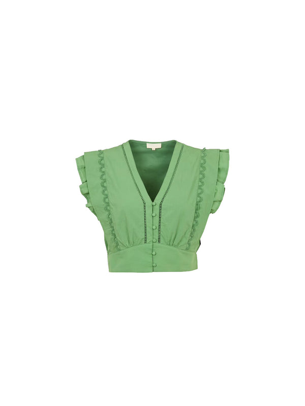 Top cropped con alette