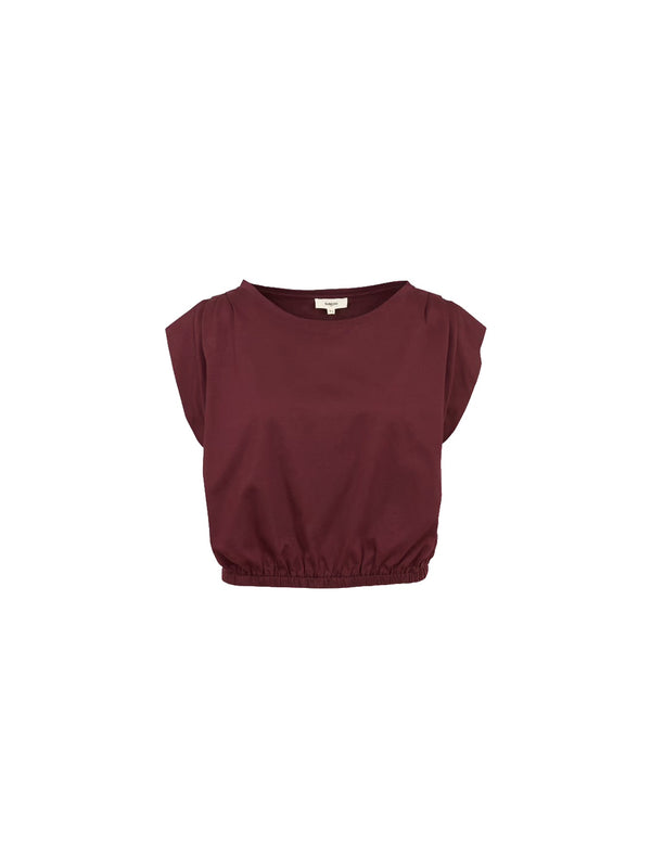 T-shirt cropped con alette