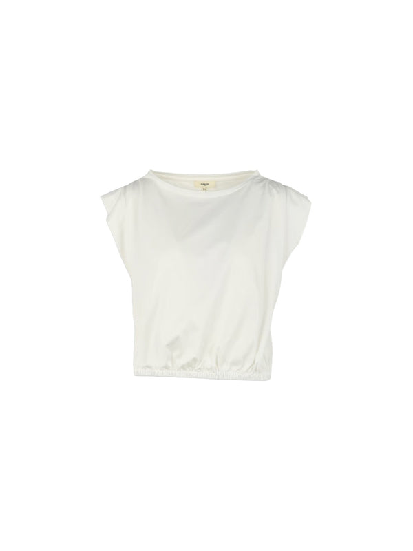 T-shirt cropped con alette