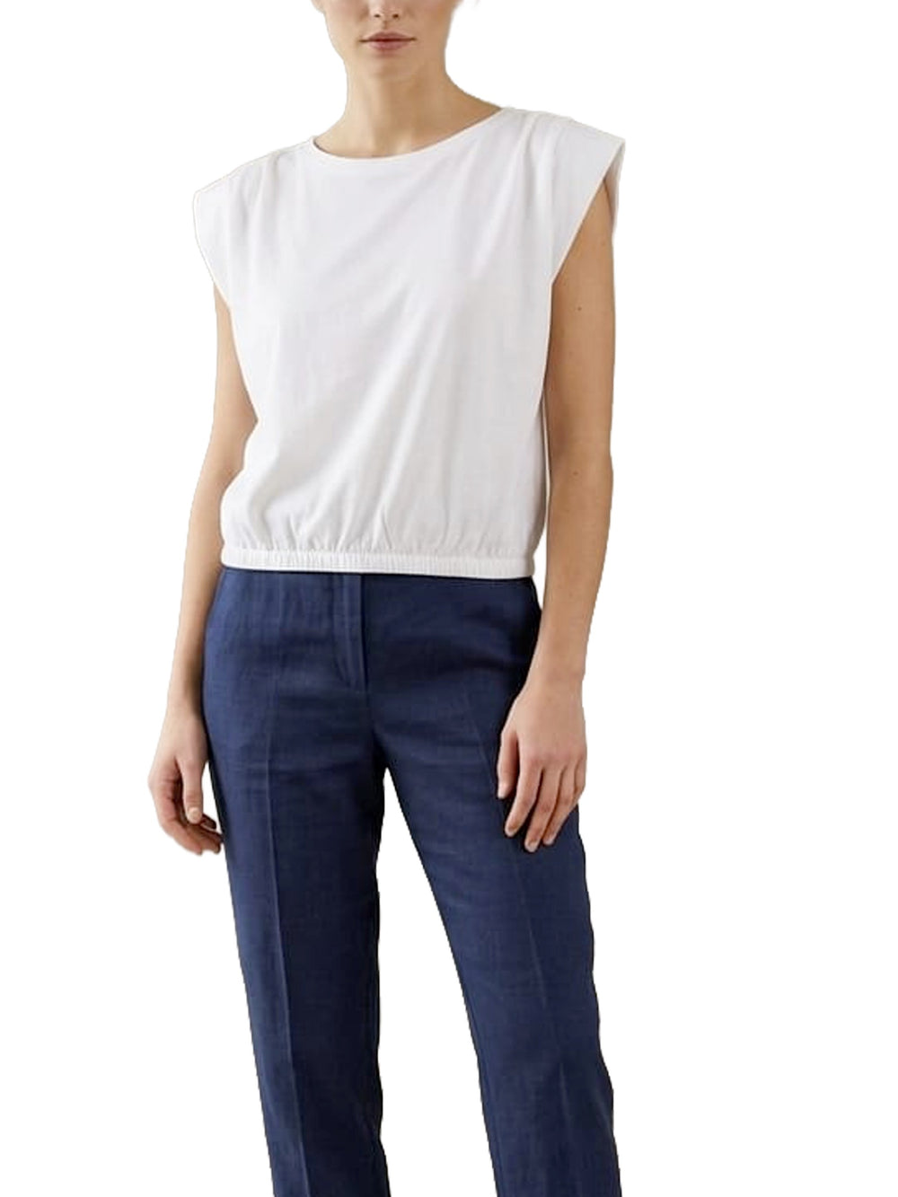 T-shirt cropped con alette