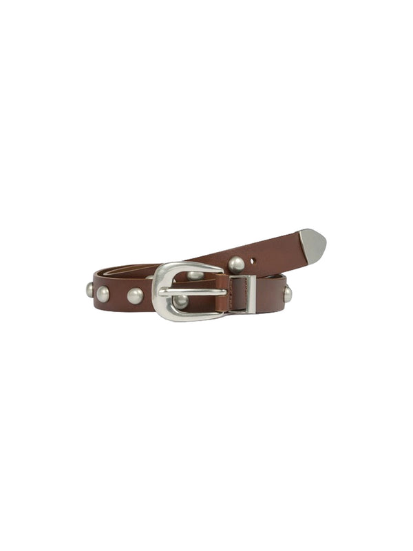 Cintura in pelle con borchie