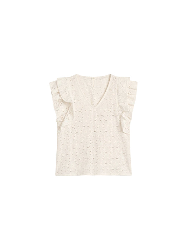 Blusa con maniche volant