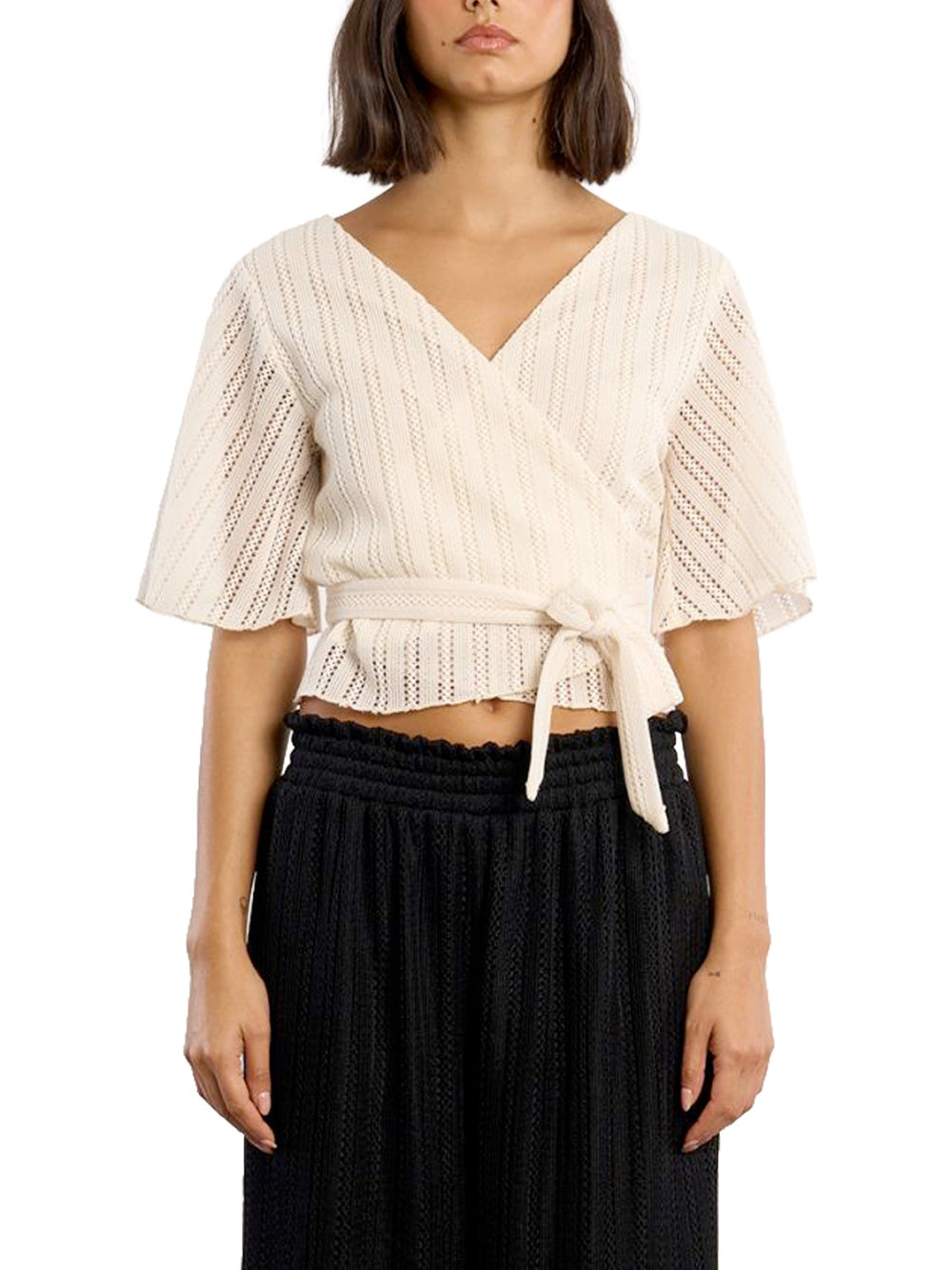 Top incrociato crochet