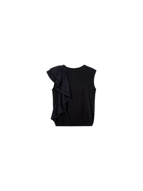 T-shirt con volant