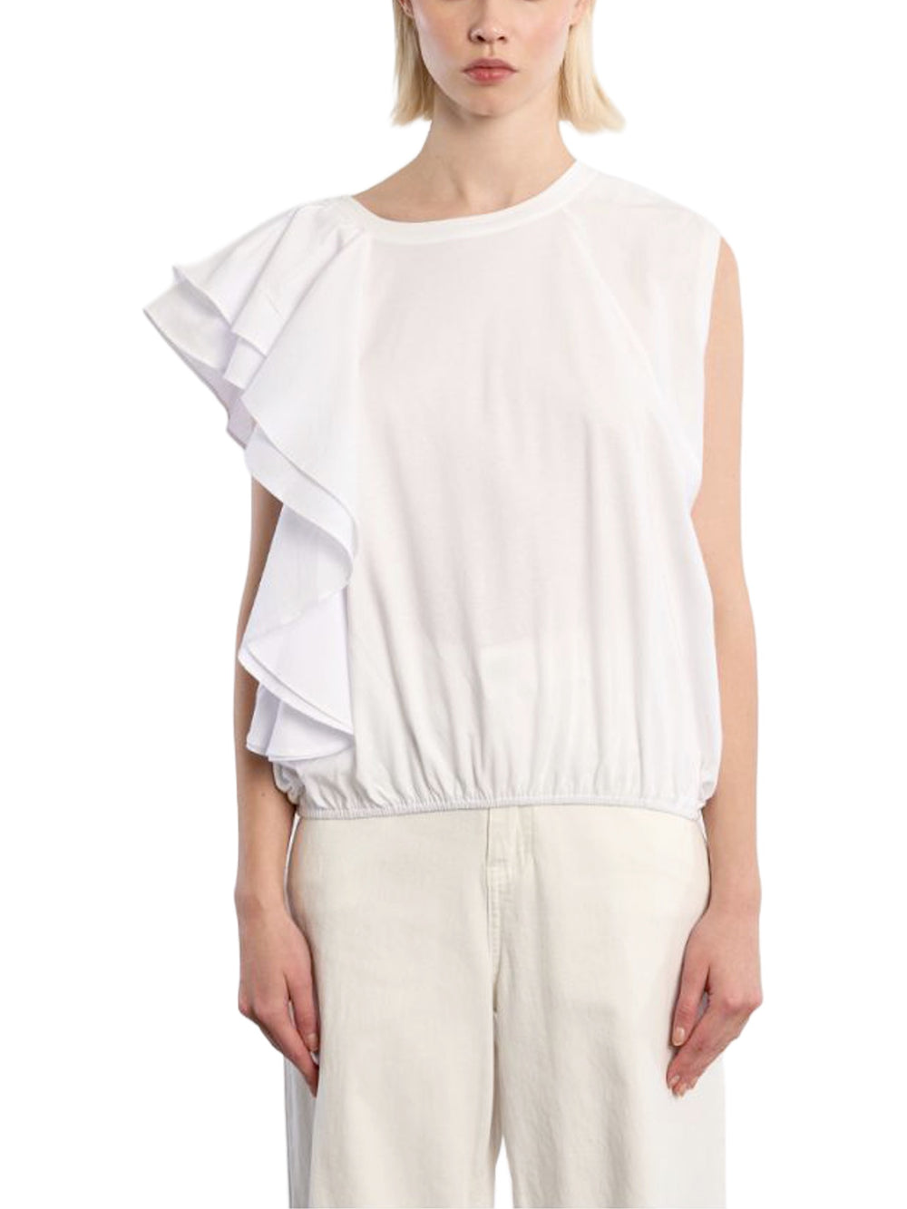 T-shirt con volant