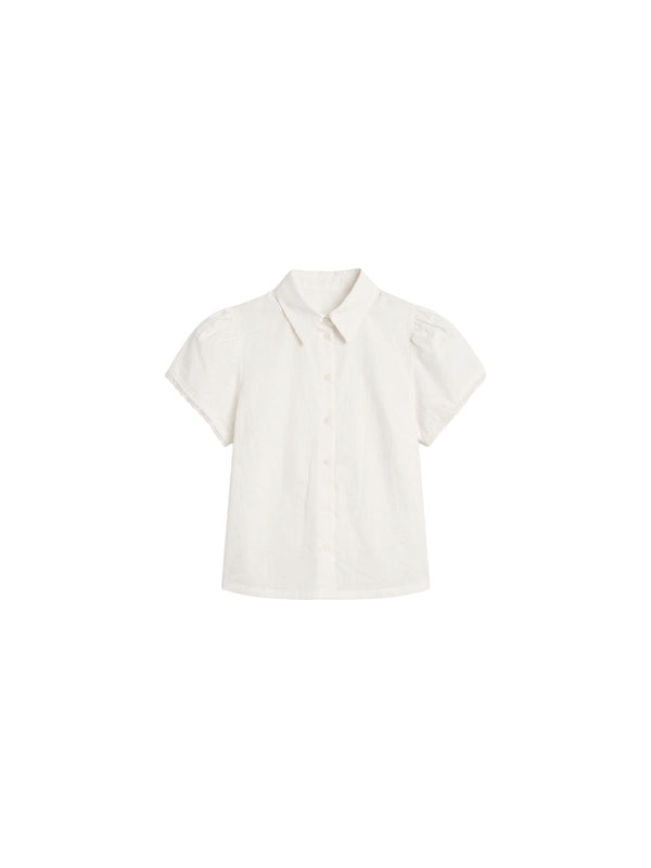 Camicia con maniche a sbuffo