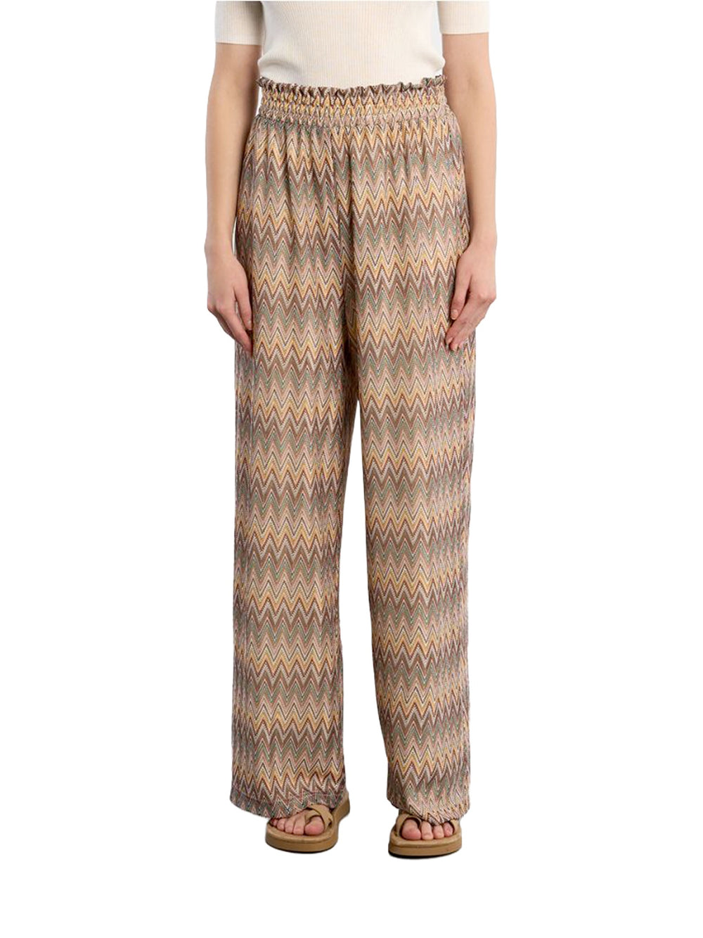 Pantalone con motivo a zigzag