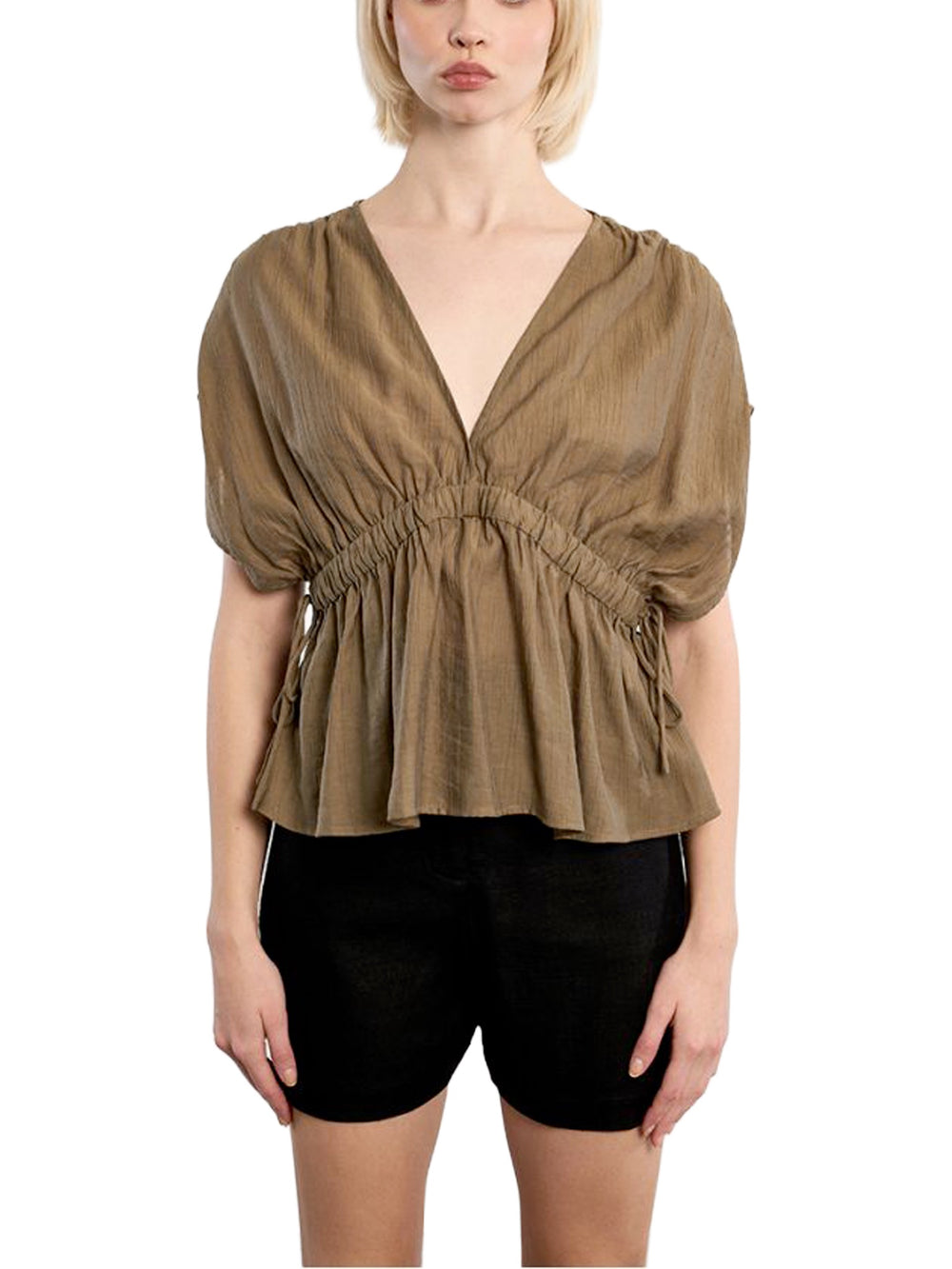 Blusa con coulisse