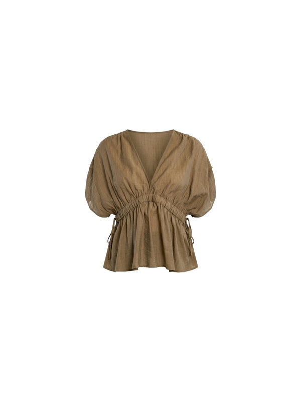 Blusa con coulisse