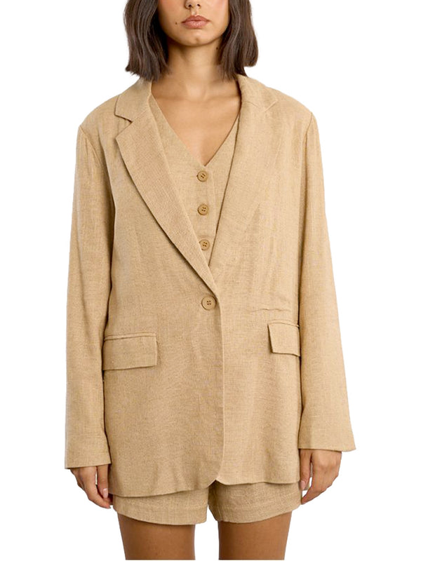 Blazer in misto lino