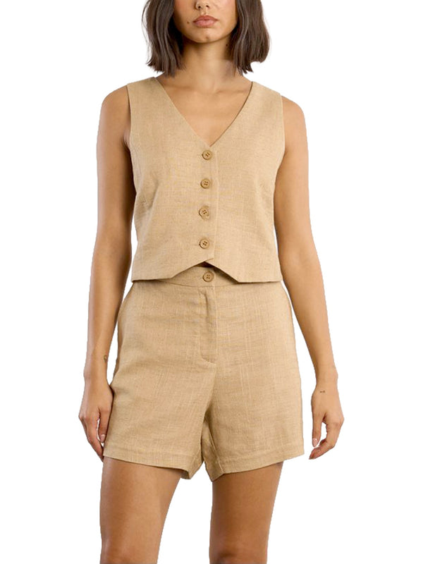 Gilet in misto lino