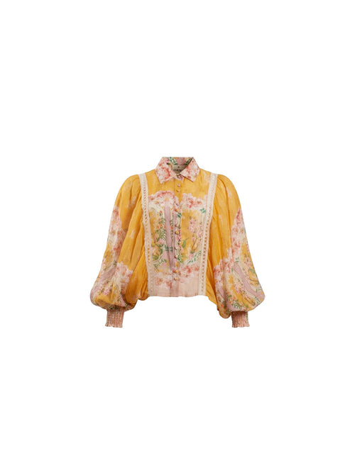 Camicia crop floreale