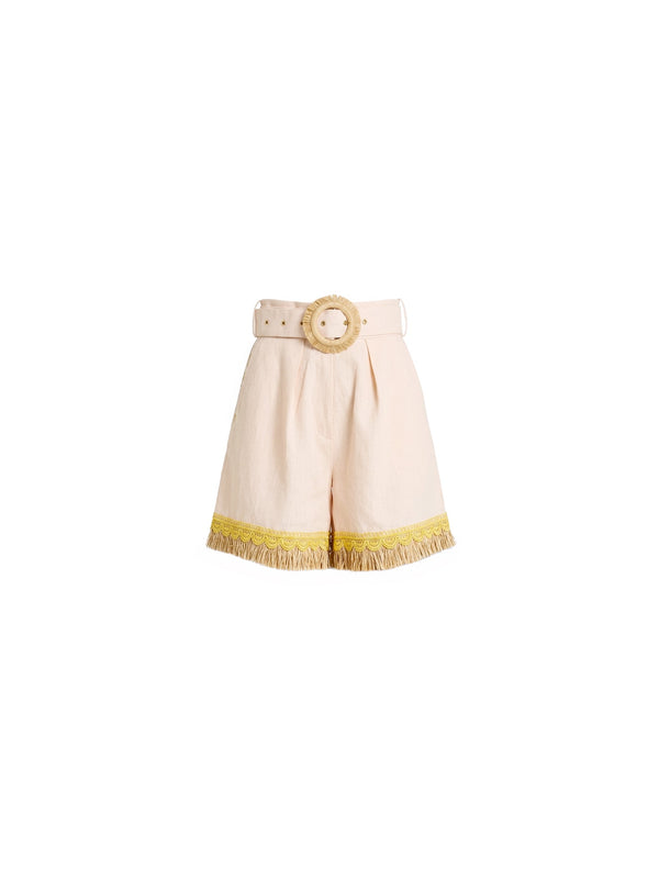 Shorts con frange