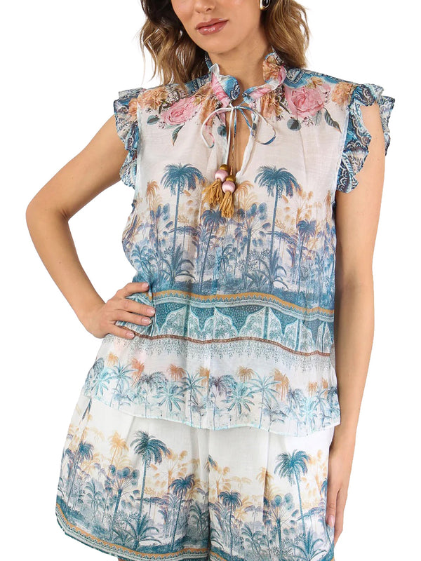 Camicia stampa palme