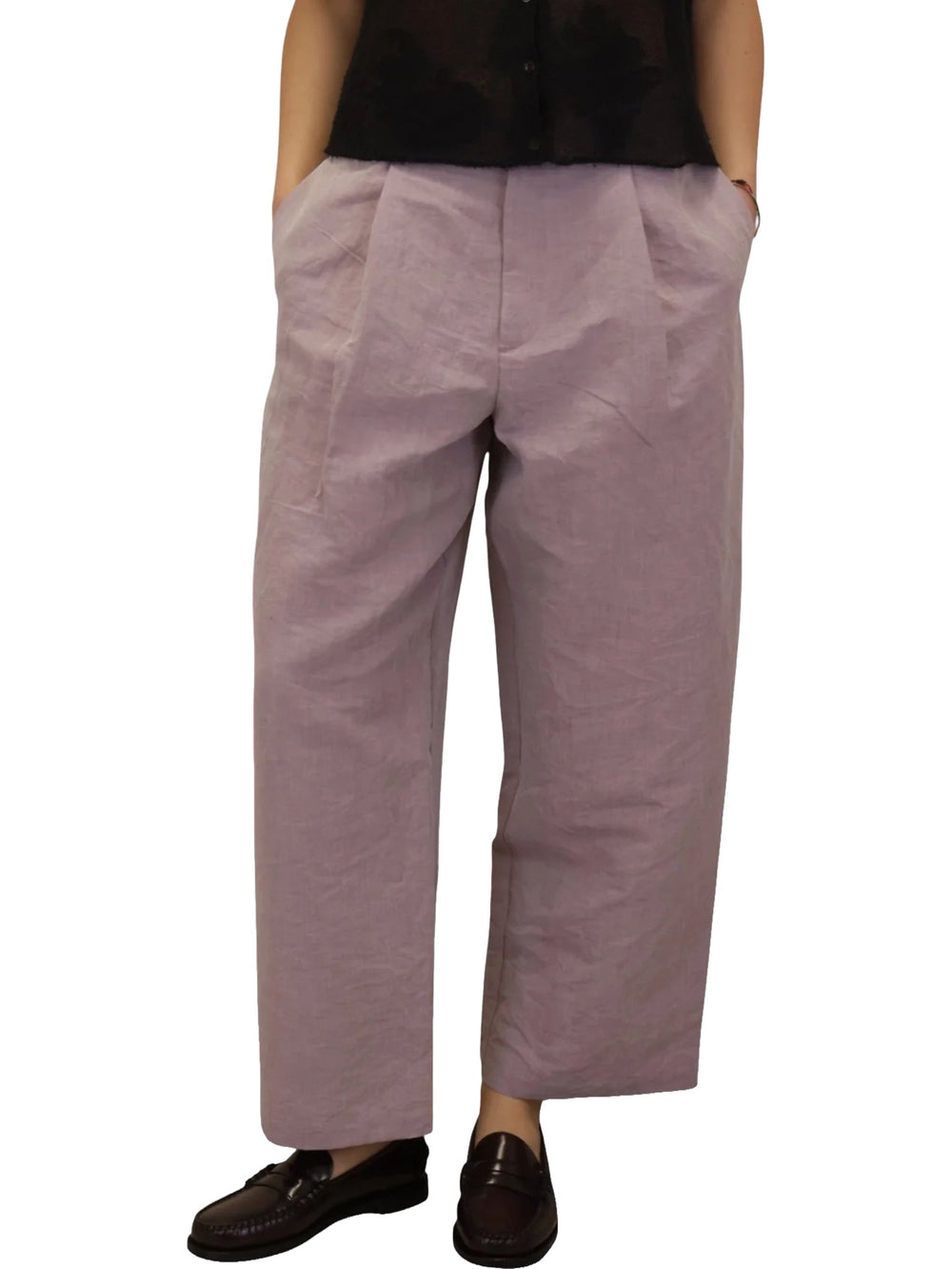 Pantalone carrot con pence