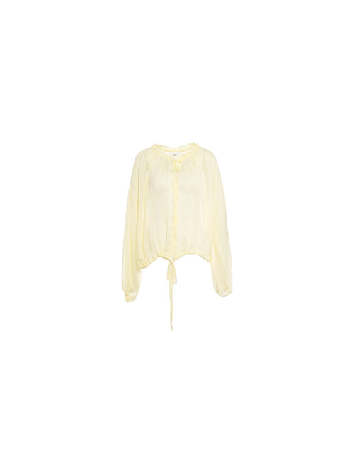 Camicia cropped in mussola