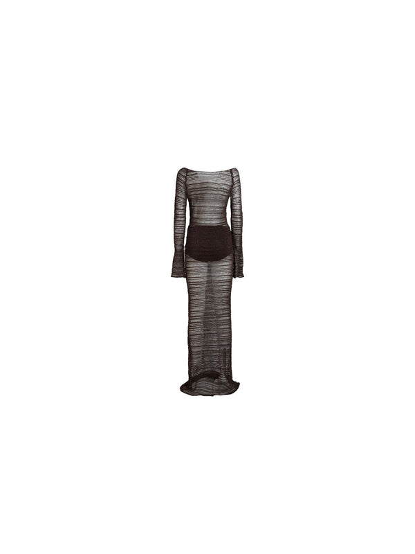 Abito lungo in lurex