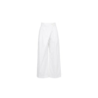 Pantalone asimmetrico con bottone