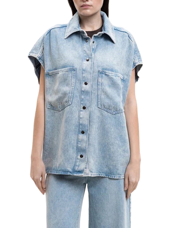 Gilet oversize in denim