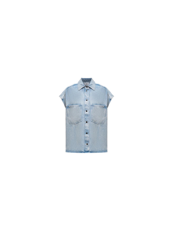 Gilet oversize in denim
