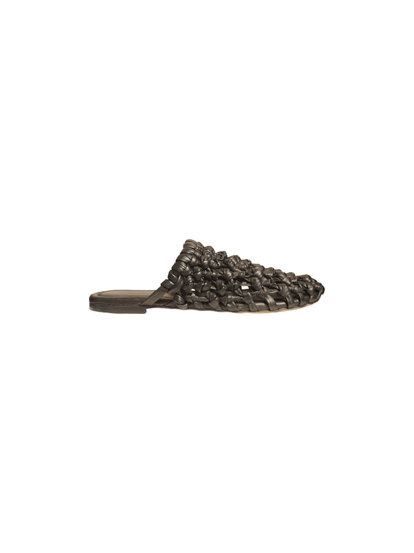 Sabot in pelle intrecciata