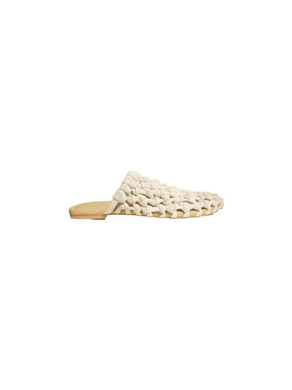 Sabot in pelle intrecciata
