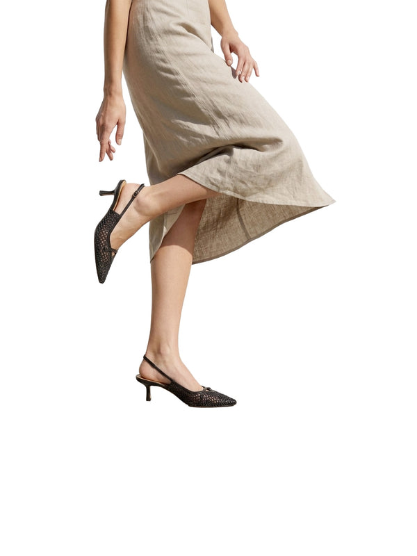 Slingback in raffia