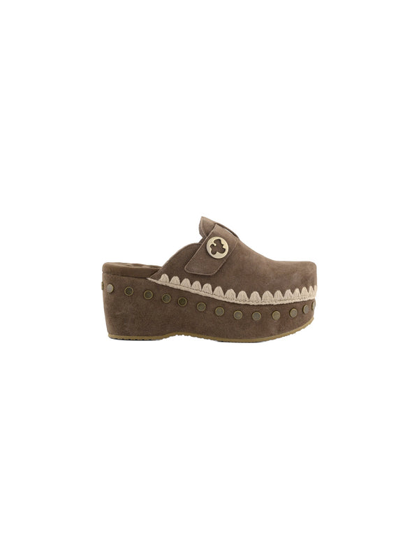 Clog plain suede