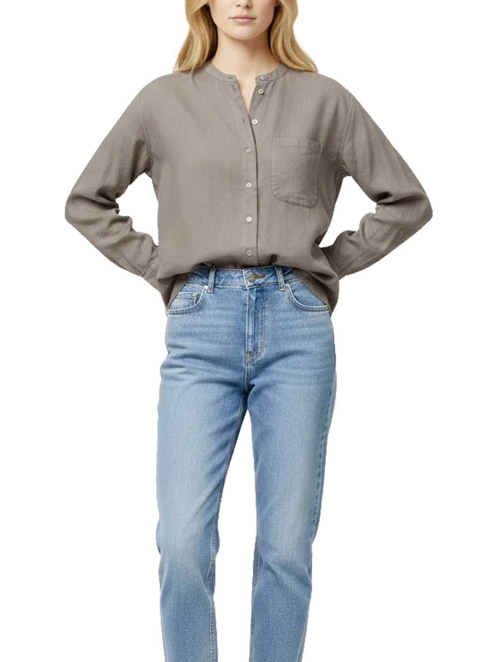 Camicia coreana in lino