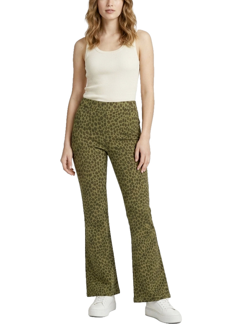 Pantalone flare maculato