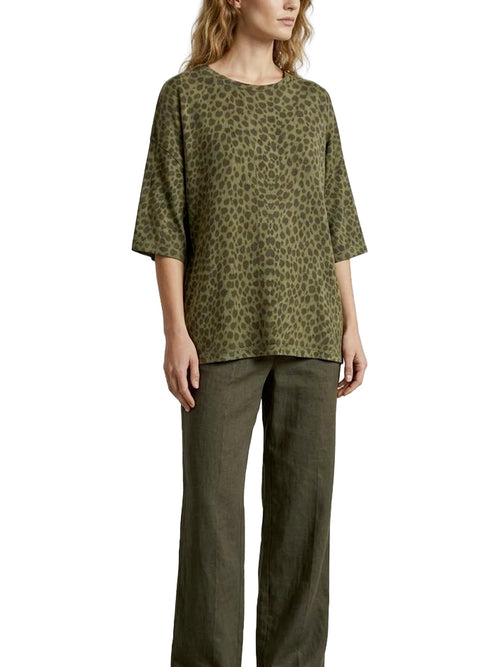 T-shirt oversize maculata