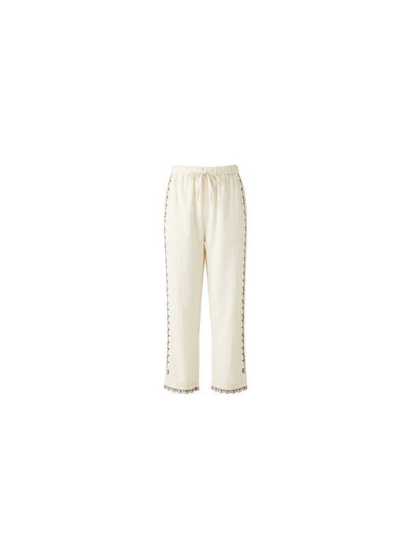 Pantaloni banda floreale