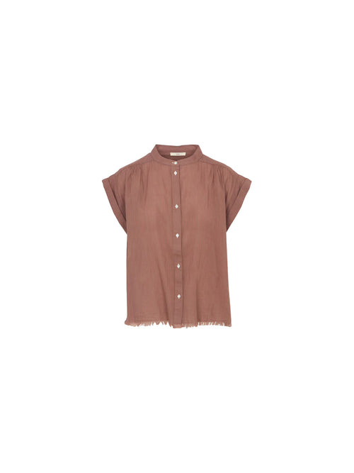 Camicia smanicata a righe
