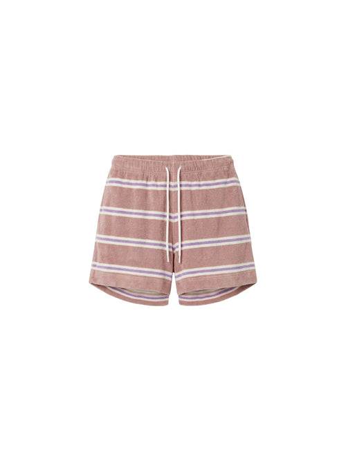 Shorts in spugna a righe