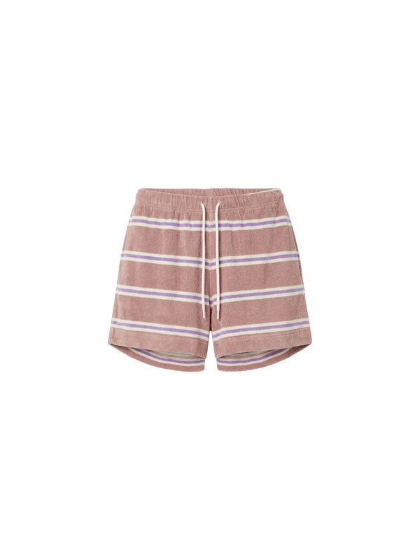 Shorts in spugna a righe