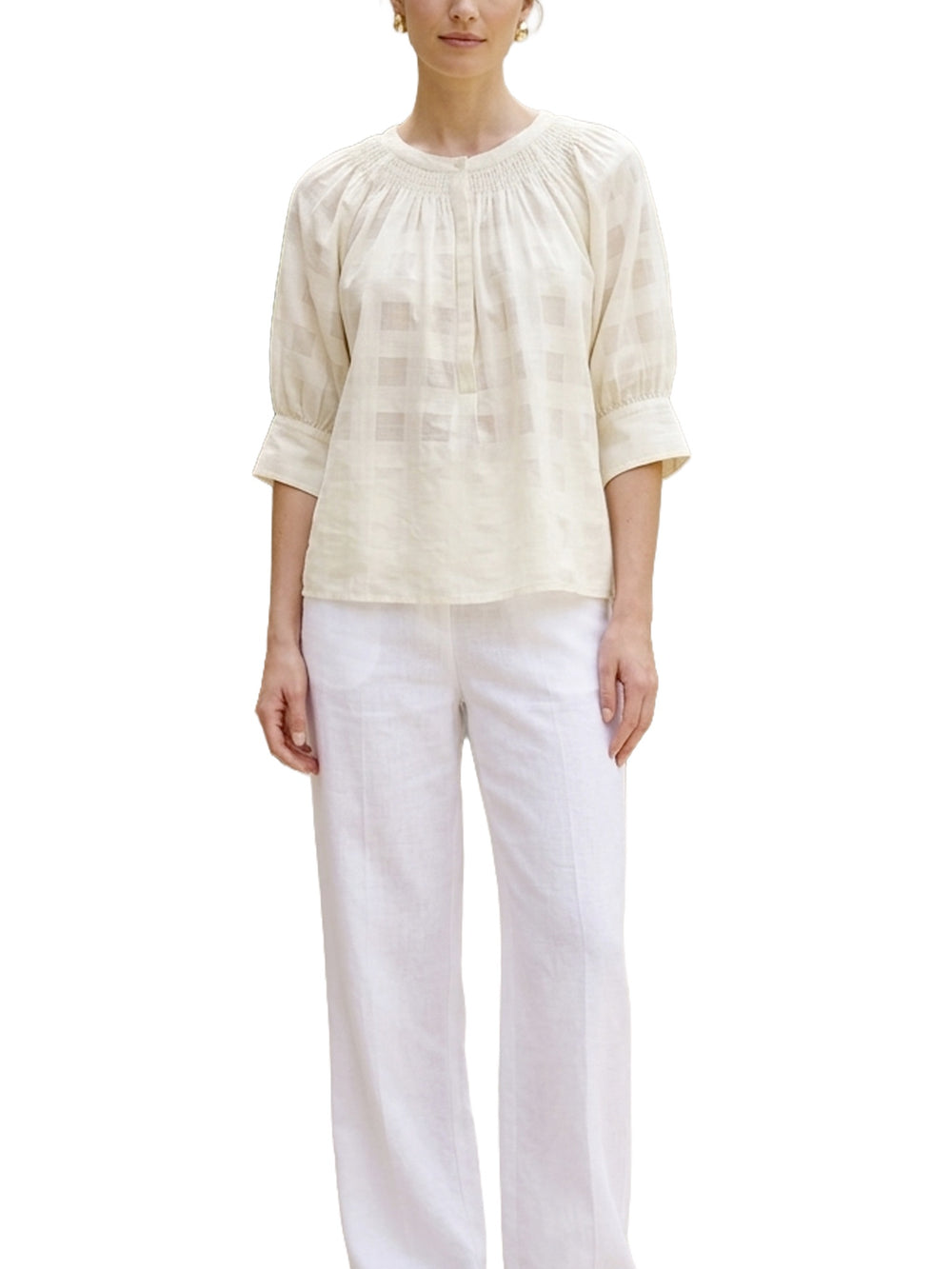 Camicia con scollo tondo