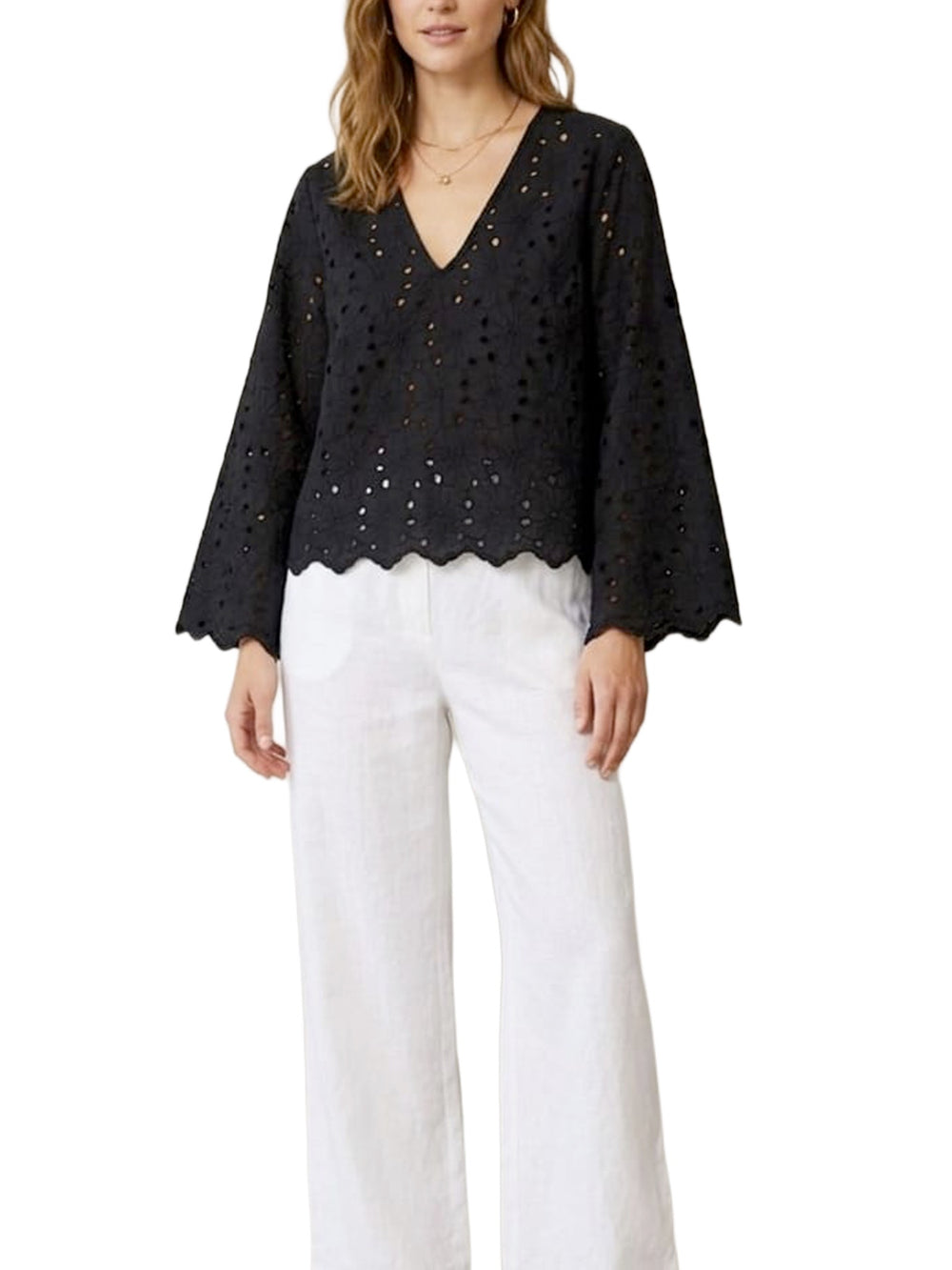 Blusa con scollo a V