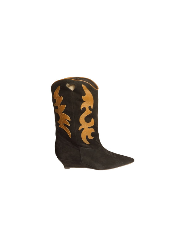 Stivale texano con ricamo