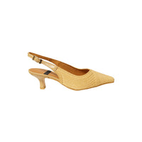 Décolleté slingback in raffia