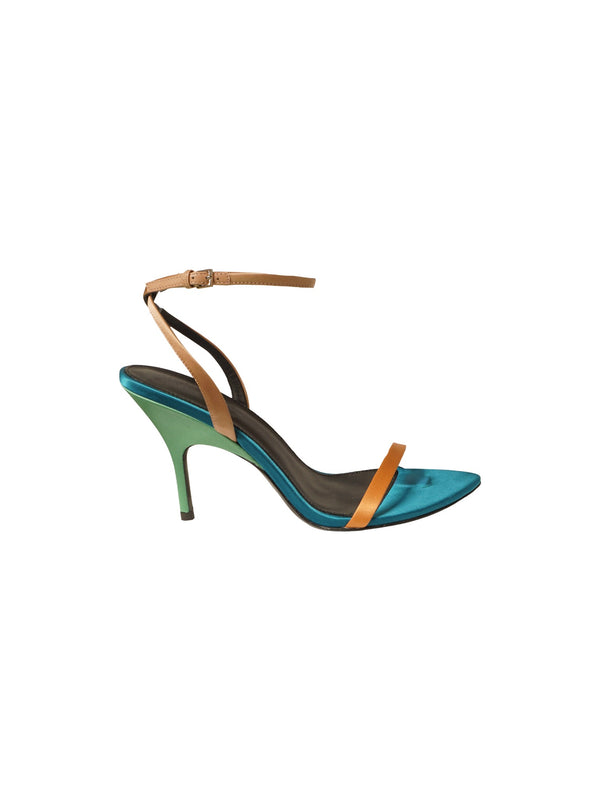 Sandalo multicolor in raso