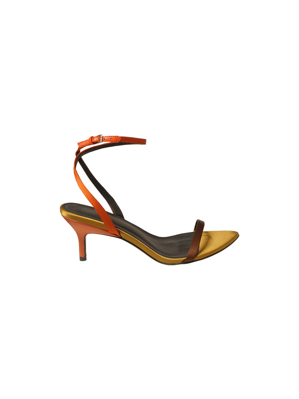 Sandalo multicolor in raso