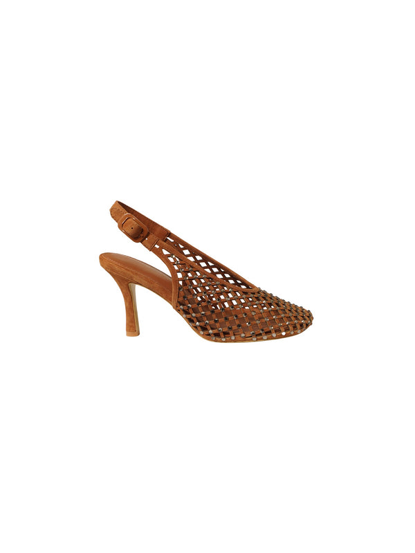 Slingback a rete con cristalli