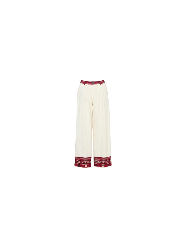 Pantalone ricamato