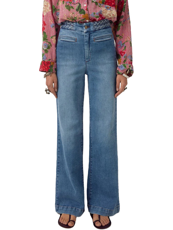 Jeans vita intrecciata