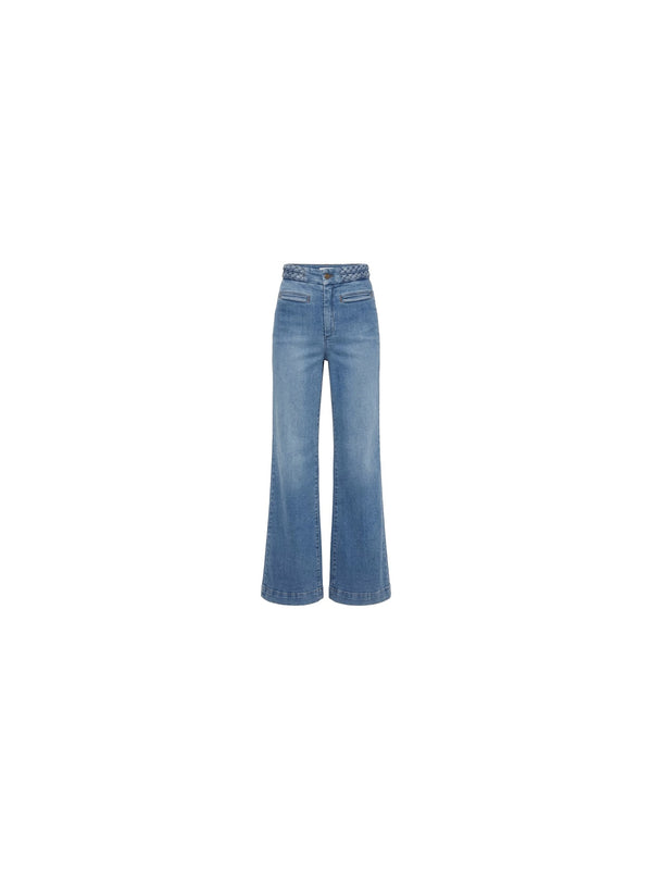 Jeans vita intrecciata