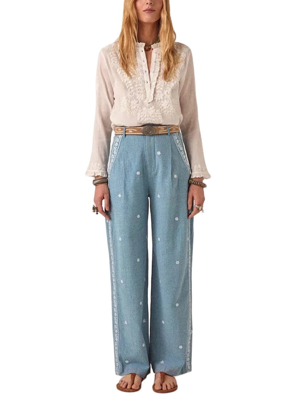 Pantalone ricamato